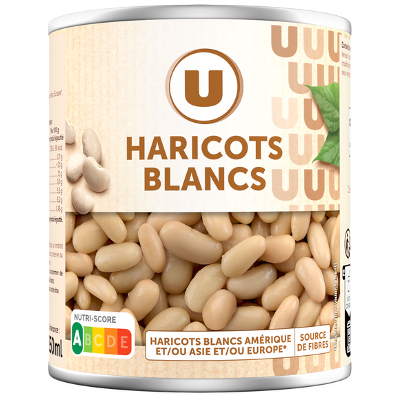U Haricots blancs préparés - Boîte 500g