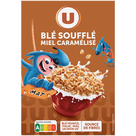 U MAT ET LOU Céréales Blé miel caramel  paquet de 375g