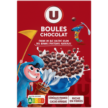 U Céréales boules chocolat, 375g