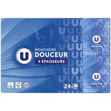 U Mouchoirs 4 plis 24 étuis compacts