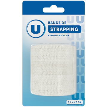 U Bande de strapping   2,5m x 6 cm