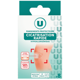 U Pansement protecteur cicatrisation rapide  x8