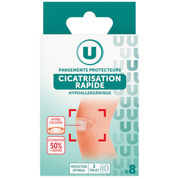 U Pansement protecteur cicatrisation rapide  x8