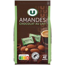 U Amandes chocolatées paquet de 125g