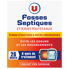 U Entretien pour fosses septiques traitement pour 6 mois 26 doses
