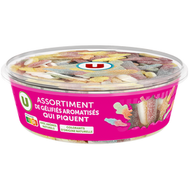 U Bonbons Assortiment gélifiés aromatisés qui piquent bac de 600g