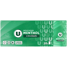 U Mouchoirs parfum menthol 10 étuis