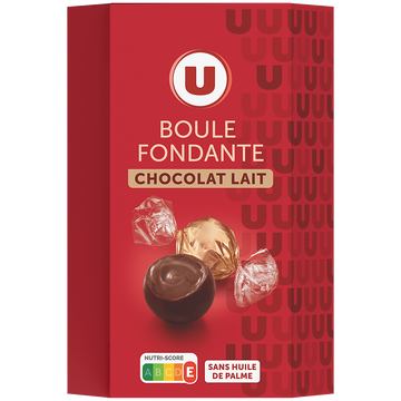 U Confiserie au chocolat au lait Boule fondante - sachet 200g