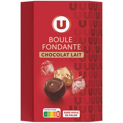 U Confiserie au chocolat au lait Boule fondante - sachet 200g