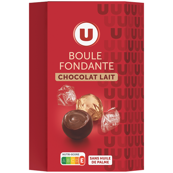 U Confiserie au chocolat au lait Boule fondante - sachet 200g