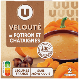 U Soupe Velouté potiron châtaignes 2 briques de 30cl