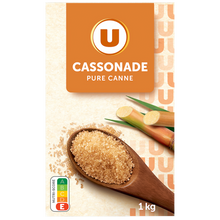 U Sucre poudre cassonade, étui bec verseur, 1kg