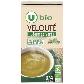 U BIO Soupe Velouté de légumes verts bio, 1L