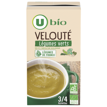 U BIO Soupe Velouté de légumes verts bio, 1L
