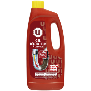 U Gel déboucheur à la soude  flacon de 1l