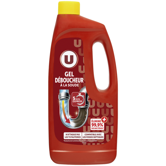 U Gel déboucheur à la soude  flacon de 1l