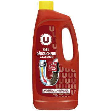 U Gel déboucheur à la soude flacon de 1l