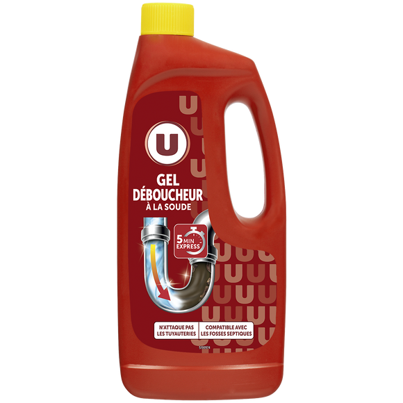 U Gel déboucheur à la soude flacon de 1l