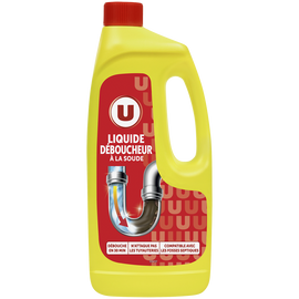 U Déboucheur liquide à la soude  flacon de 1l