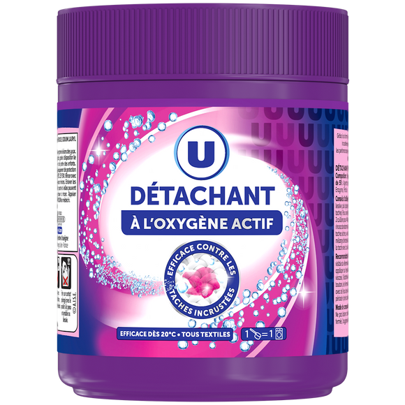 U Détachant à l'oxygène actif en poudre pot de 500g
