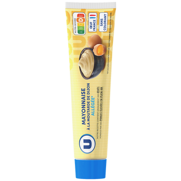 U Mayonnaise allégée en matières grasses à la moutarde de Dijon  bocalde180g