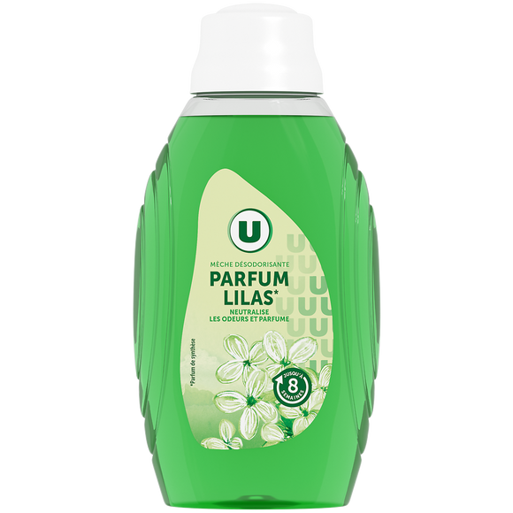 U Mèche désodorisante 2 en 1 parfum lilas flacon de 375ml