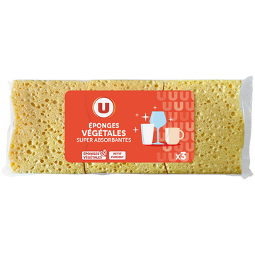 U Éponge végétale petit format  x3