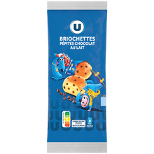 U Briochettes pépites chocolat au lait - 8 unités - 280G