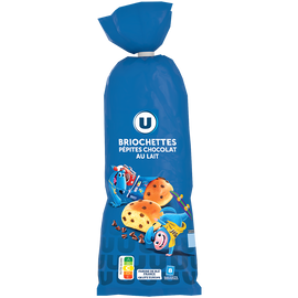 U Briochettes pépites chocolat au lait U 8 unités  -  280G