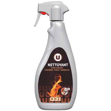 U Nettoyant pour vitre d'insert cheminée poêle et barbecue  Spray 750ml