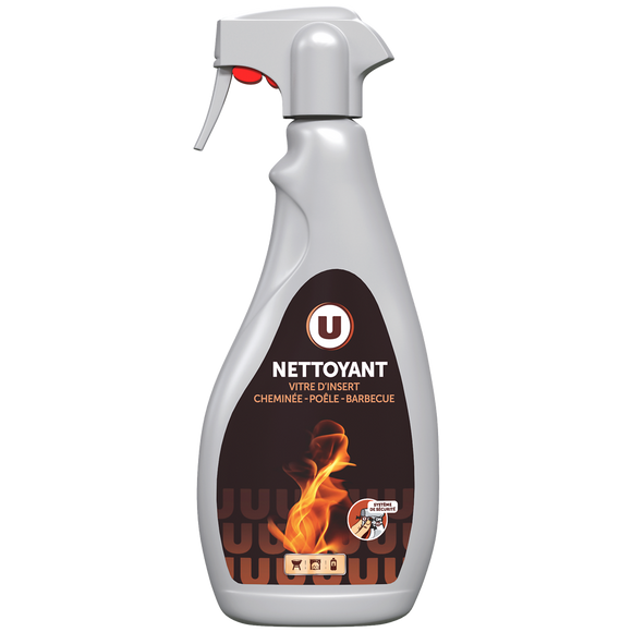 U Nettoyant pour vitre d'insert cheminée poêle et barbecue Spray 750ml