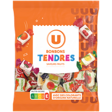 U Bonbons tendres fruits U sachet 340g