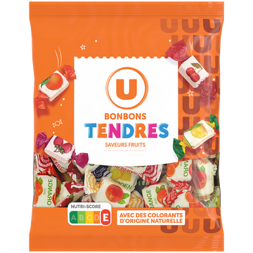 U Bonbons tendres fruits U sachet 340g