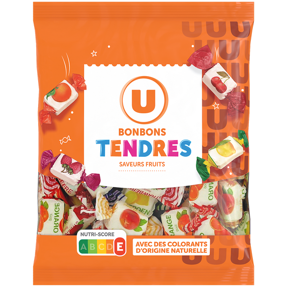 U Bonbons tendres fruits U sachet 340g