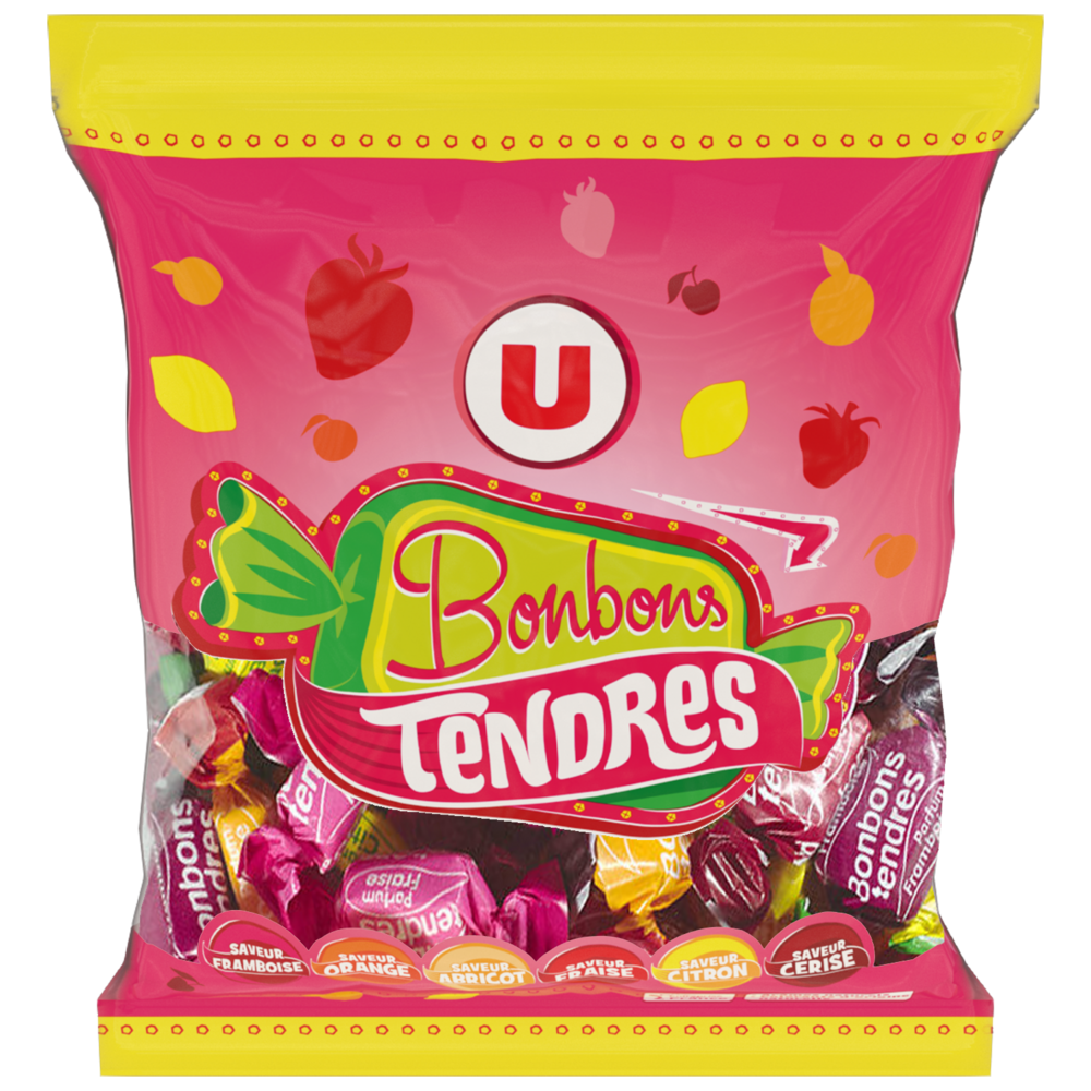 U Bonbons tendres fruits  340g