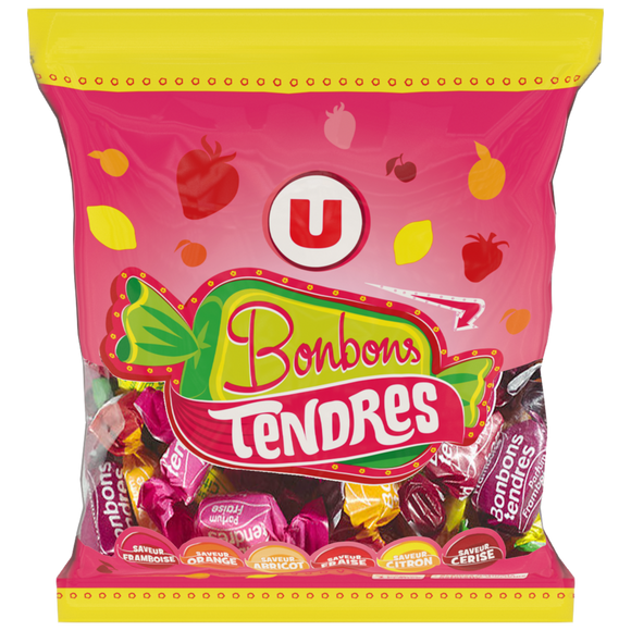 U Bonbons tendres fruits  340g