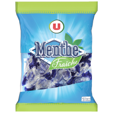 U Pastilles Menthe fraîche sachet de 340g