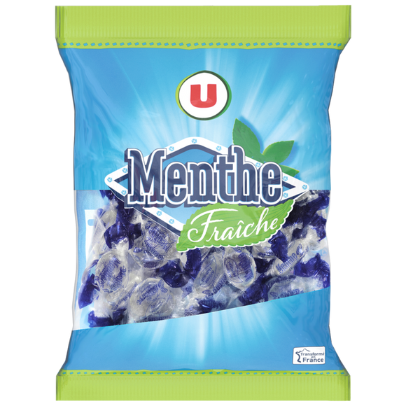 U Pastilles Menthe fraîche sachet de 340g