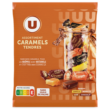 U Assortiment de bonbons au caramel tendre  paquet de 340g