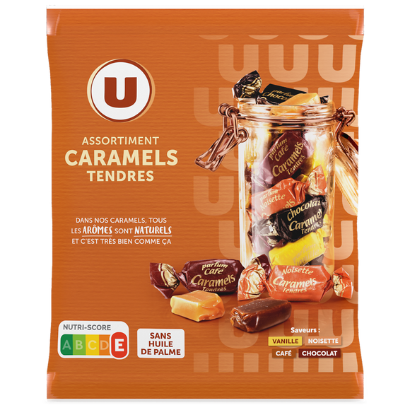 U Assortiment de bonbons au caramel tendre  paquet de 340g