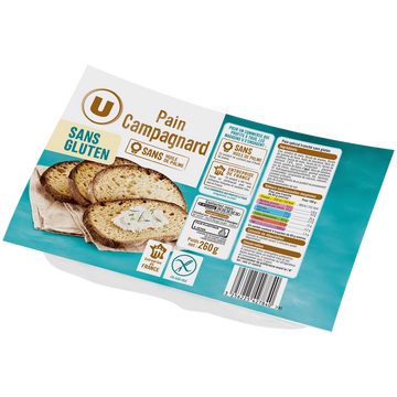 U SANS GLUTEN Pain campagnard sans gluten  260g