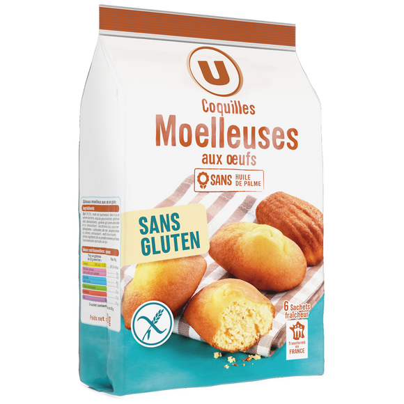 U SANS GLUTEN Coquilles moelleuses sans gluten 180g