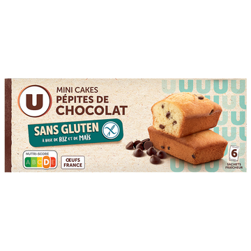 U SANS GLUTEN Cakes aux pépites de chocolat sans gluten 230g