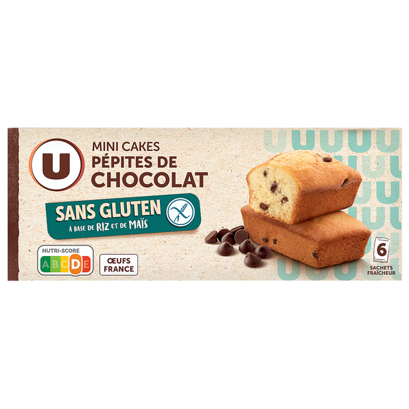 U SANS GLUTEN Cakes aux pépites de chocolat sans gluten 230g