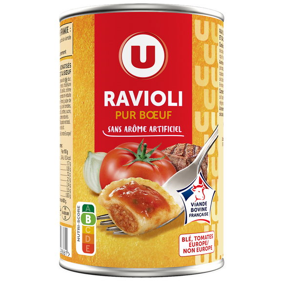 U Ravioli pur boeuf boîte de 400g