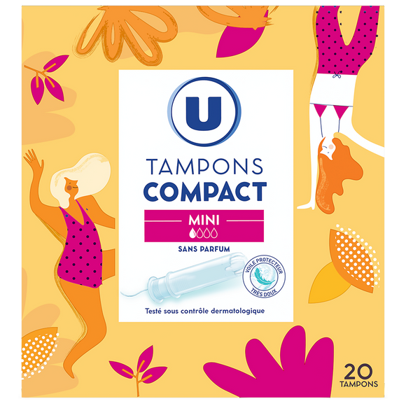 U Tampon compact mini x20