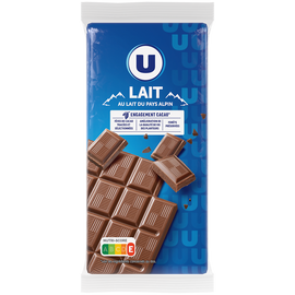 U Chocolat au lait alpin  3 Tablettes de 100g, 300g