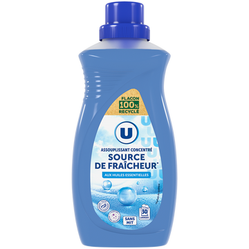 U Adoucissant concentré parfum source de fraîcheur flacon de 750ml