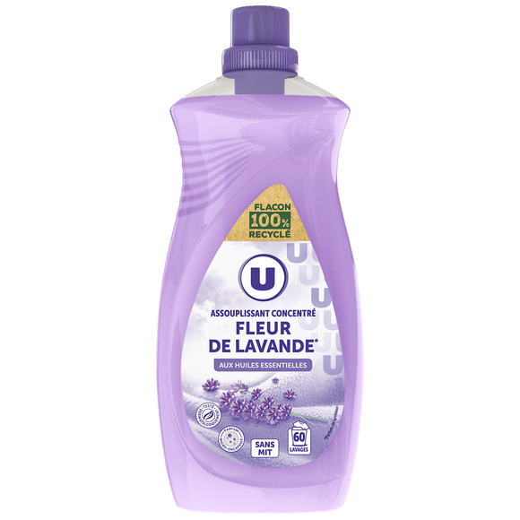U Adoucissant concentré infusion de lavande 60 lavages, 1,5L