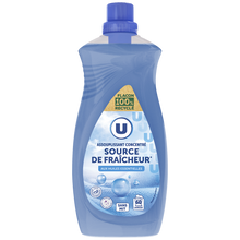 U Adoucissant concentré parfum source de fraîcheur 60 lavages, 1,5L